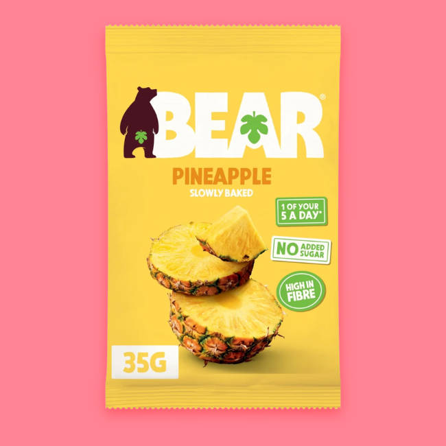 Bear Fruit - Dried Fruit Snack Packs - Pineapple