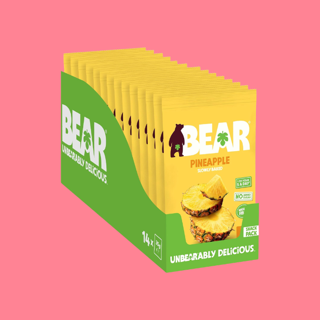 Bear Fruit - Dried Fruit Snack Packs - Pineapple