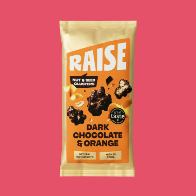 Raise Snacks - Clusters of Nuts & Seeds - Dark Chocolate & Orange