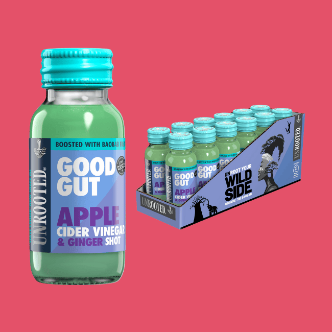 Unrooted - Juice Shots - ACV, Spirulina, Ginger & Baobab