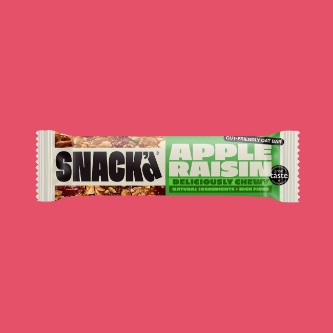 Snack'd Oats - Gut Friendly Oat Bar - Apple & Raisin — Snackfully