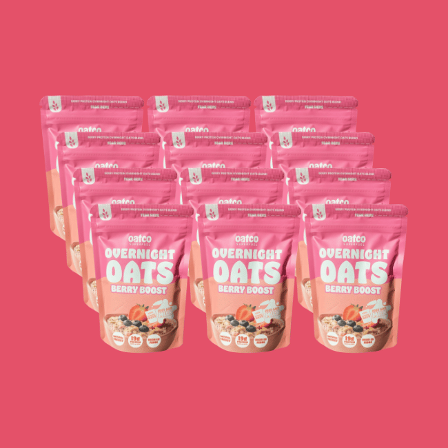 Oatco - Overnight Oats Single Serve Pouch - Berry Boost (12x70g)