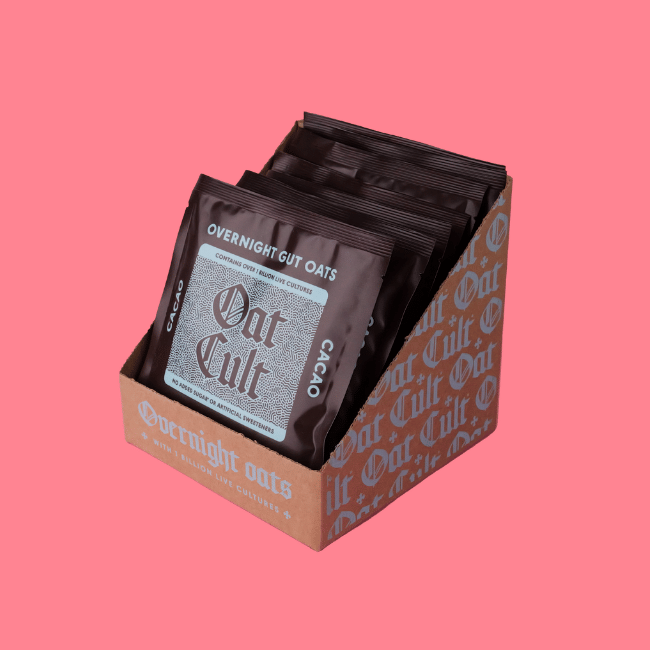 Oat Cult - Gut Loving Overnight Oat Sachets - Cacao (9 x 60g)