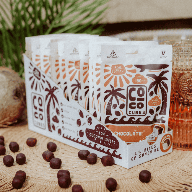 Coco Cubes - Coconut Snacks - Chocolate