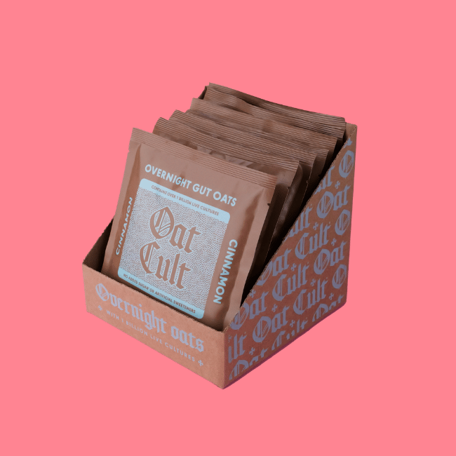 Oat Cult - Gut Loving Overnight Oat Sachets - Cinnamon (9 x 60g)