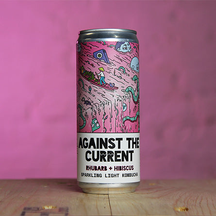 Counter Culture Drinks - Sparkling Light Kombucha - Against the Current  - Rhubarb & Hibiscus