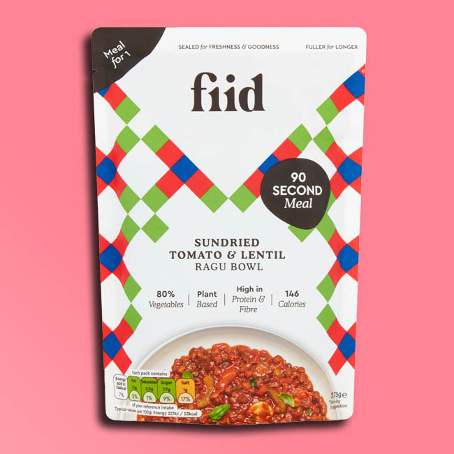 Fiid Meal Pouch - Rich Sundried Tomato & Lentil Ragu
