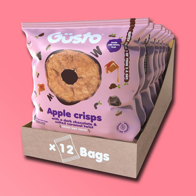 Gusto - Air-dried Apple Crisps - Dark Chocolate & Salted Caramel