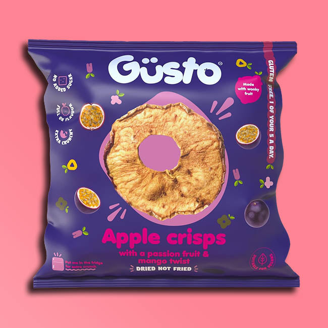 Gusto - Air-dried Apple Crisps - Mango & Passion Fruit