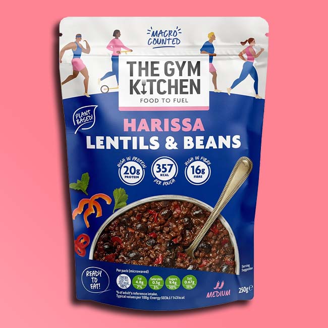 The Gym Kitchen - Meal Pouch - Harissa Lentil & Beans