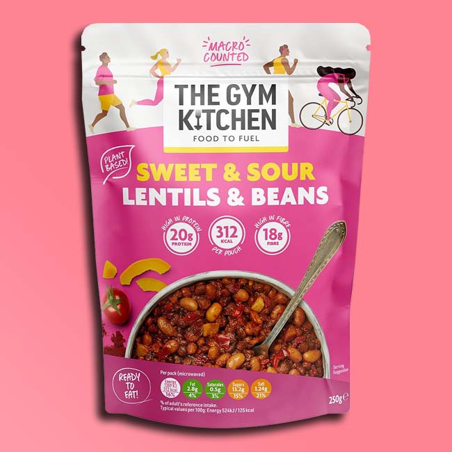 The Gym Kitchen - Meal Pouch - Sweet & Sour Lentils & Beans