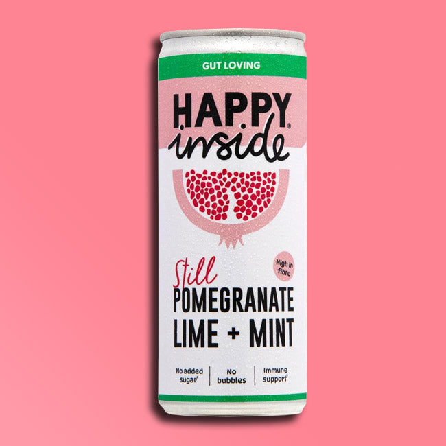 Happy Inside - Still Gut Health Drink - Pomegranate, Lime & Mint