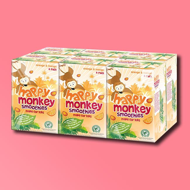 Happy Monkey - Kids Fruit Smoothies - Orange & Mango