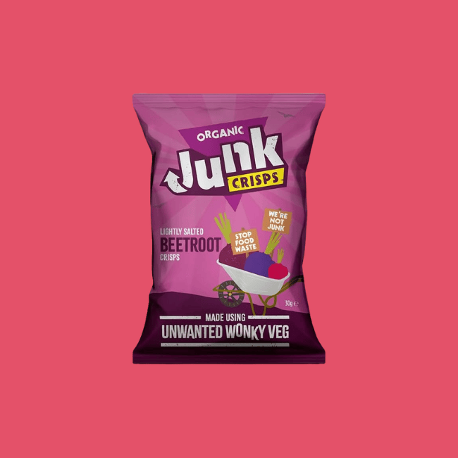 Junk Food -  Organic Beetroot Crisps - Lightly Salted