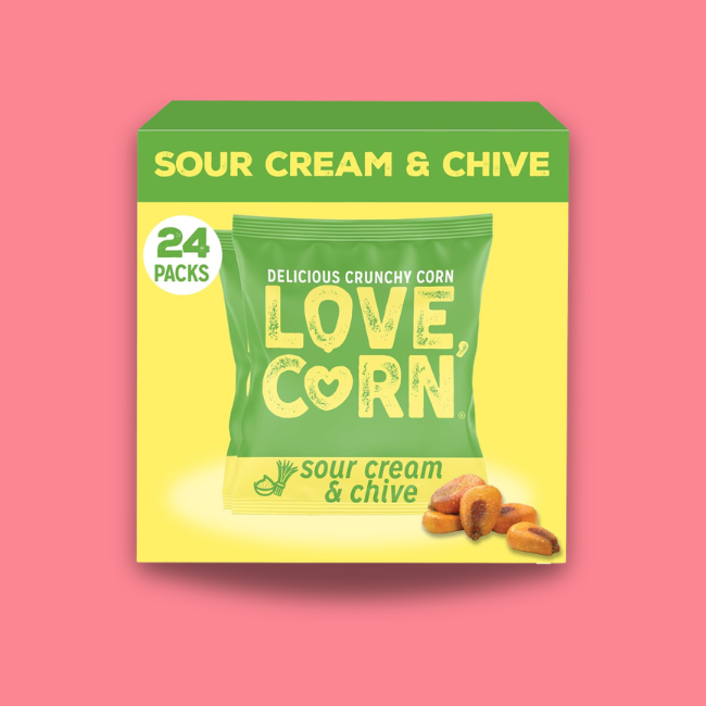 Love Corn Snack Shot Crunchy Corn - Sour Cream & Chive