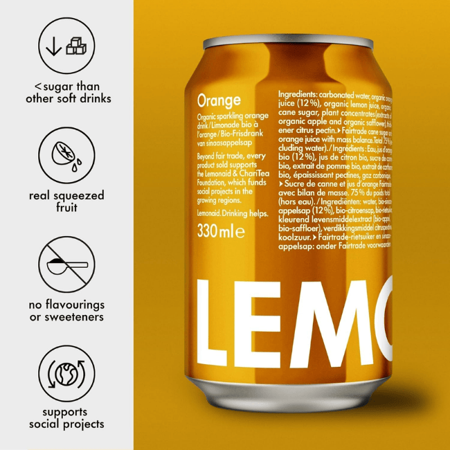 LemonAid - Organic Soft Drinks - Orange