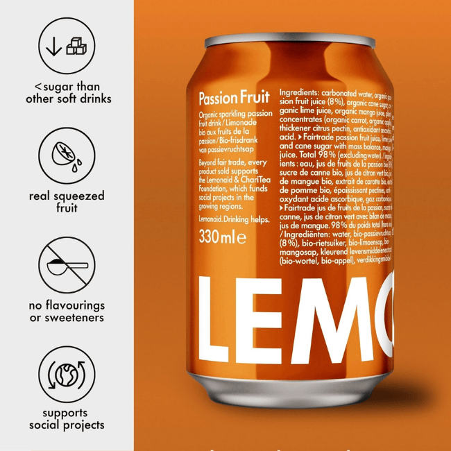 LemonAid - Organic Soft Drinks - Passion Fruit