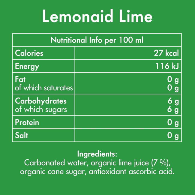 LemonAid - Organic Soft Drinks - Lime