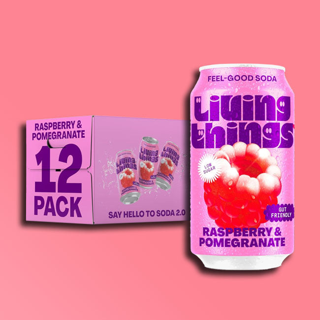 Living Things - Prebiotic Soda - Raspberry & Pomegranate