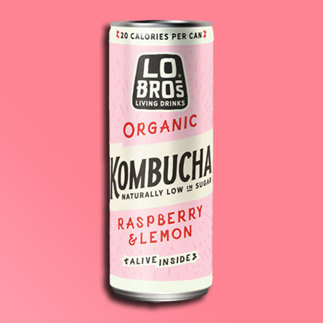 LoBros - Organic Kombucha - Raspberry and Lemon