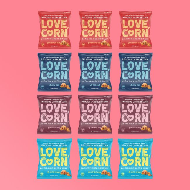 Love Corn - Roasted Corn Mixed Taster Bundle (12 Bags)