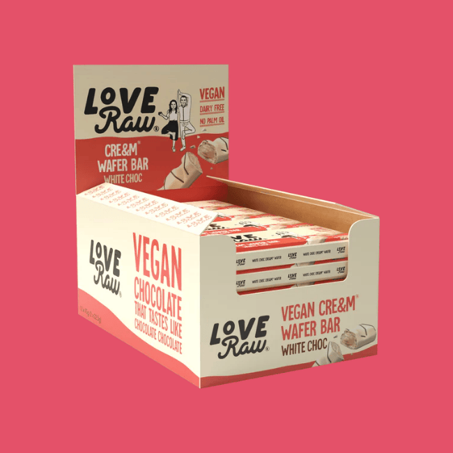 LoveRaw - Vegan Cream Wafer - White Chocolate