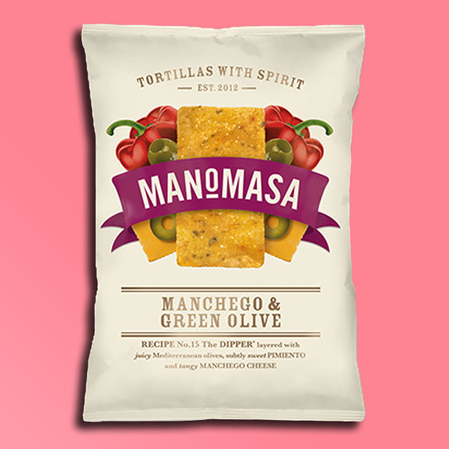 Manomasa Impulse Tortilla Chips - Manchego & Green Olive