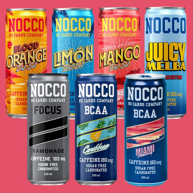 NOCCO BCAA Energy Drink Mixed Taster Case (24 x 330ml Cans)