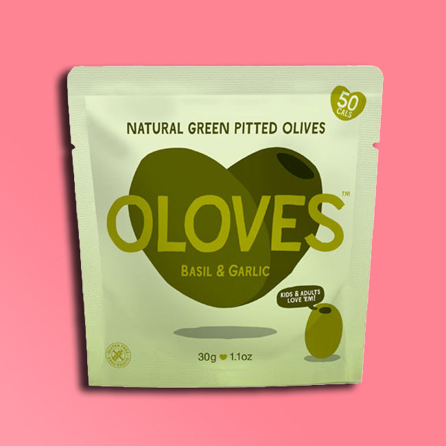 Oloves - Snack Pack Olives - Basil & Garlic