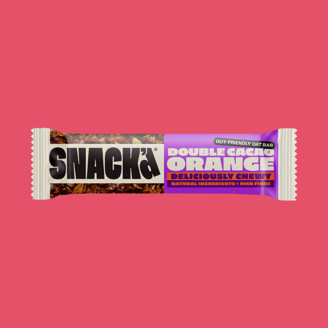 SNACK'D - Gut Friendly Oat Bar - Double Cacao & Orange