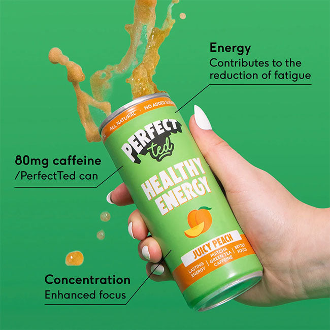 Perfect Ted - Matcha Energy Drink - Juicy Peach