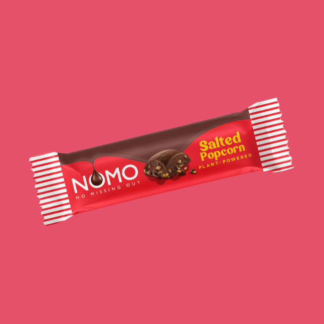 NOMO - Dairy, Gluten, Nut & Egg Free Chocolate Bars - Popcorn