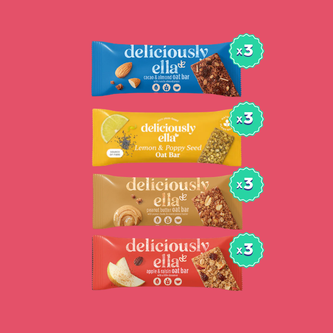 Deliciously Ella - Gluten Free Oat Bar Mixed Taster Bundle (12 Bars)