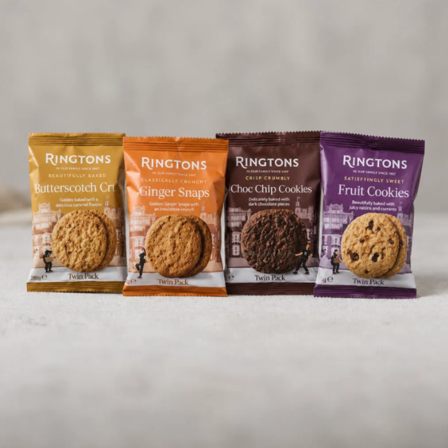 Ringtons - Individually Wrapped Twin Pack Biscuits - 100 Packs Mixed Case