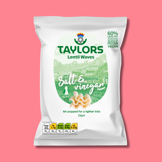 Taylors Crisps - Salt & Vinegar Lentil Waves