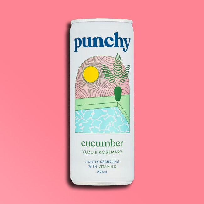 Punchy Drinks - Lightly Sparkling with Vitamin D - Cucumber, Yuzu