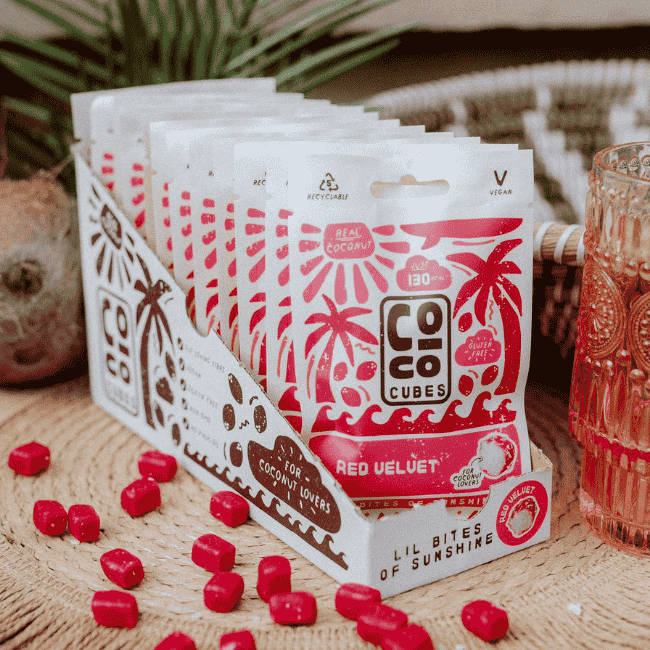 Coco Cubes - Coconut Snacks - Red Velvet