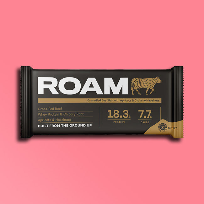 Roam Bars - Grass Fed Beef Protein Bars - Apricot & Hazelnut