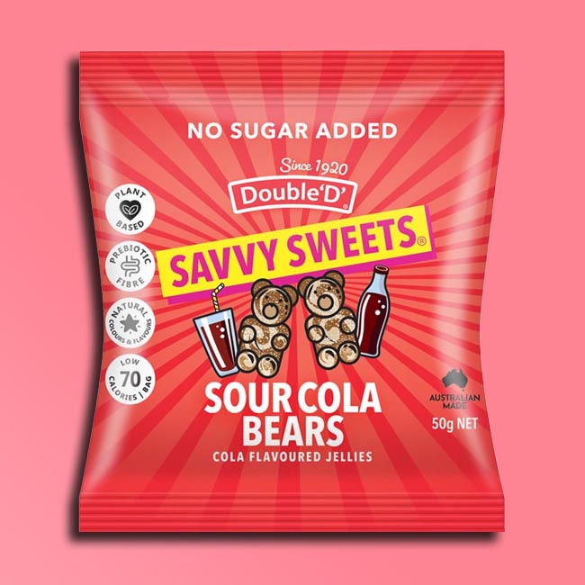 Savvy Sweets - No Added Sugar Gut Loving Sweets - Sour Cola