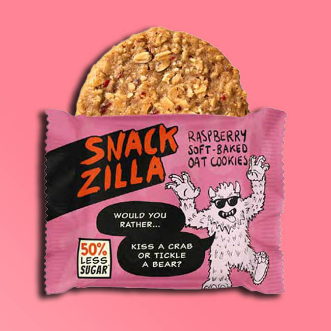 Snackzilla - Lower Sugar Cookies - Raspberry