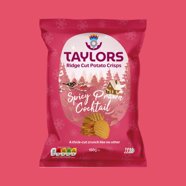 Taylor's Crisps - Spicy Prawn Cocktail Ridge Cut Potato Crisps