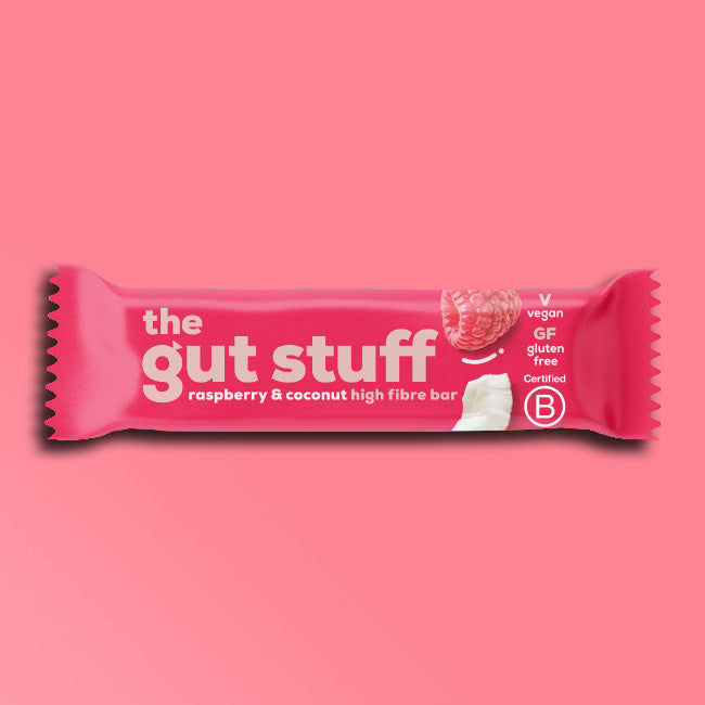 The Gut Stuff - High Fibre Snack Bars - Raspberry & Coconut