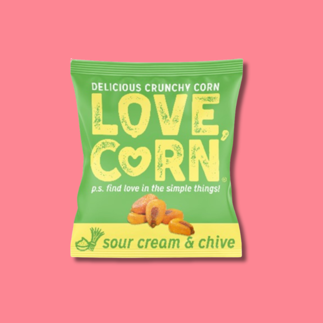 Love Corn Snack Shot Crunchy Corn - Sour Cream & Chive
