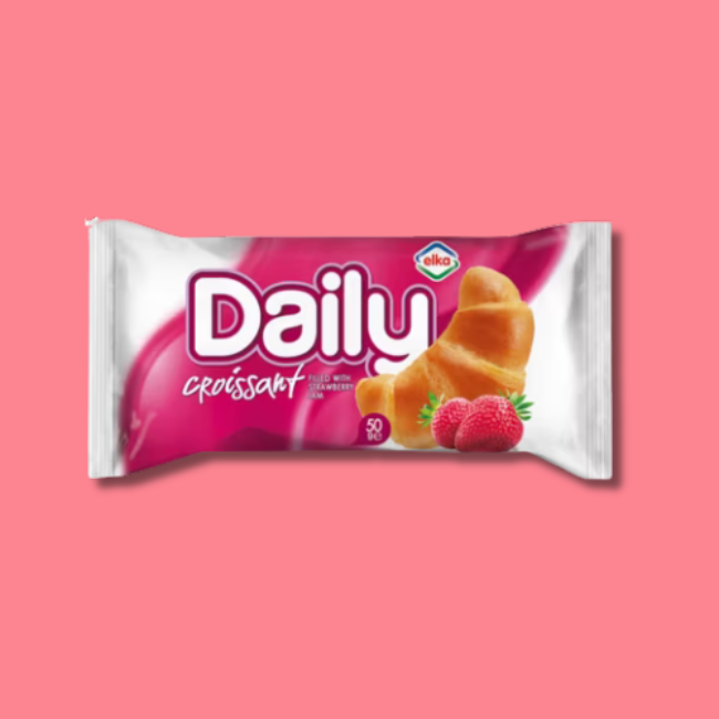 Daily Croissant - Individually Wrapped Croissants - Strawberry Jam (20x50g)