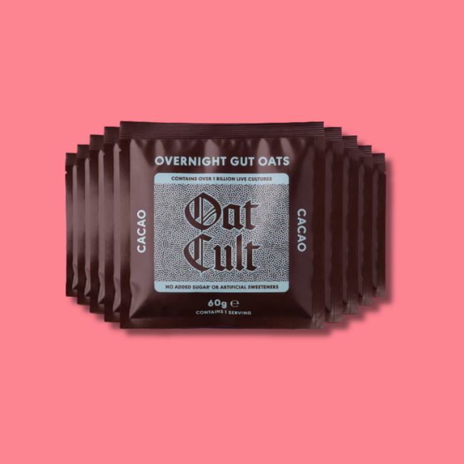 Oat Cult - Gut Loving Overnight Oat Sachets - Cacao (9 x 60g)
