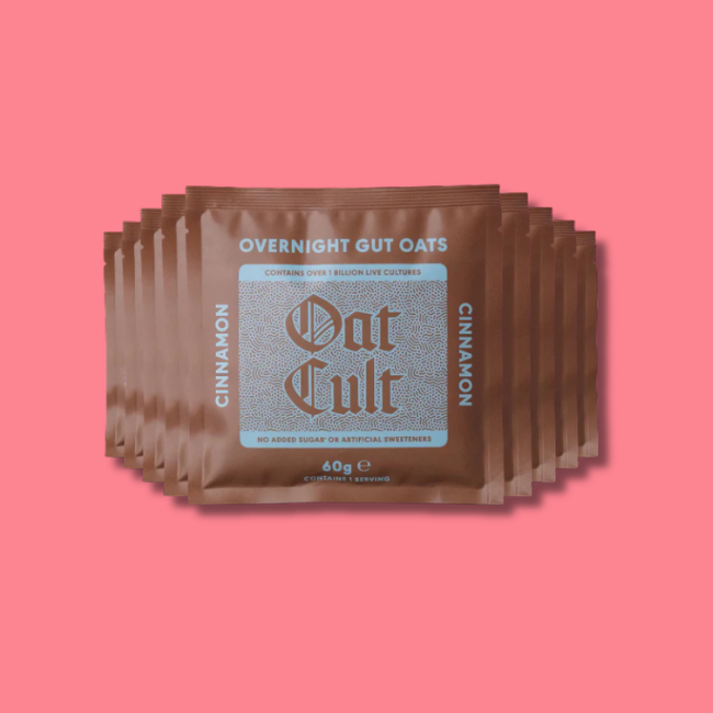 Oat Cult - Gut Loving Overnight Oat Sachets - Cinnamon (9 x 60g)
