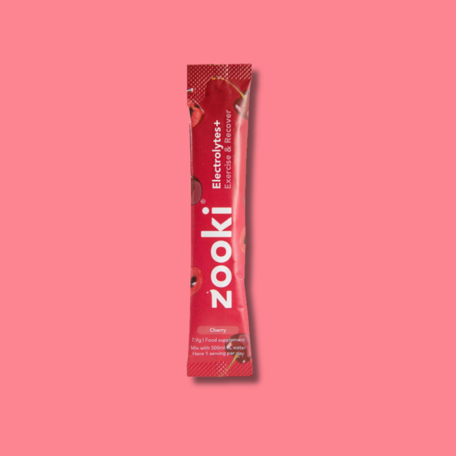 Zooki Electrolytes+ Exercise & Recover Sachet - Cherry (20x7.9g)