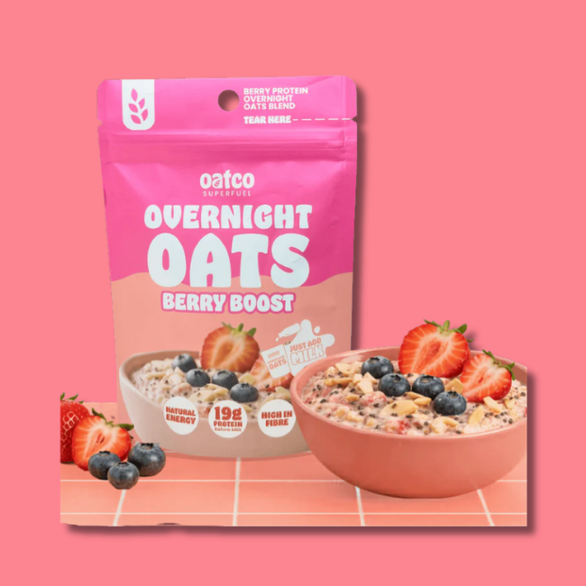 Oatco Overnight Oats - Berry Boost (12x70g)