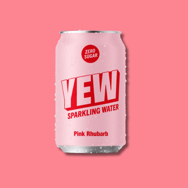 YEW Sparkling Water - Pink Rhubarb (12x330ml)