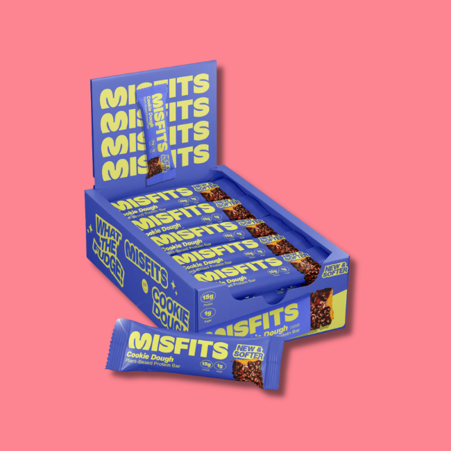 Misfits Plant Based Protein Bar - Cookie Dough (15x50g)